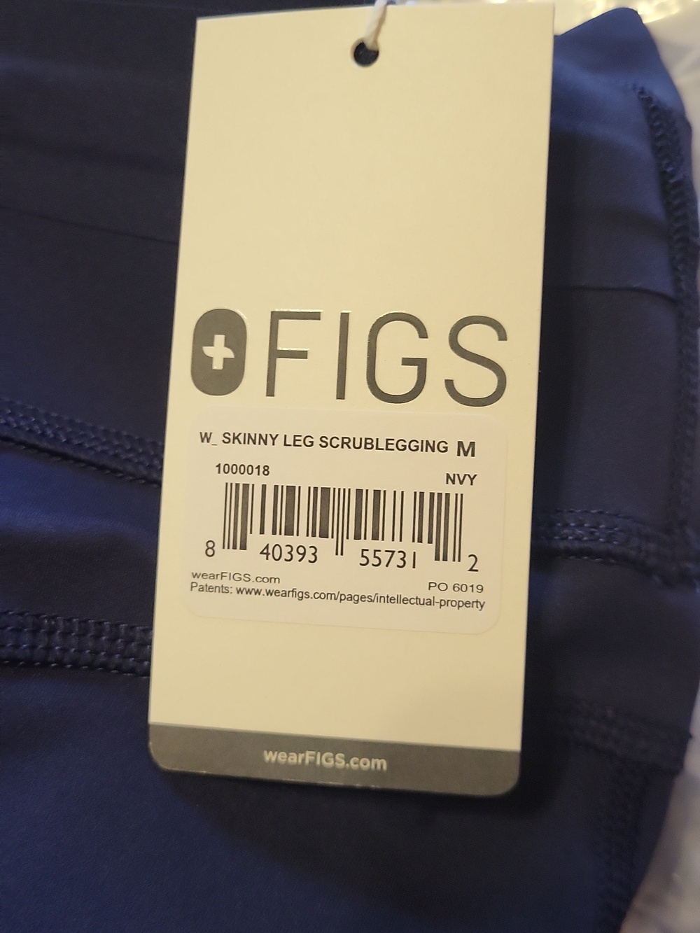 FIGS Navy Blue Scrub Pants with Logo Tag - Picture 5 of 5
